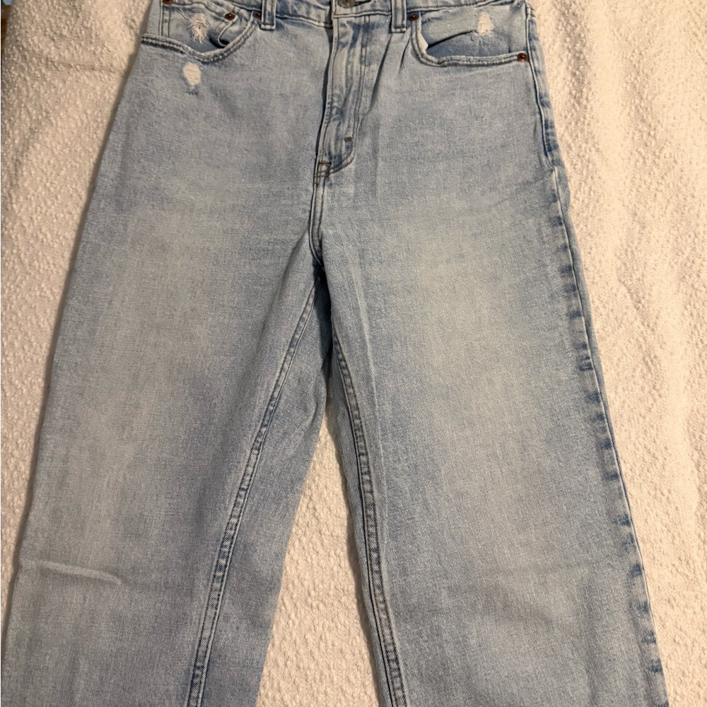 Abercrombie & Fitch Light Blue Straight-Leg Jeans